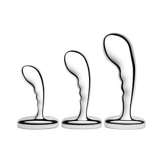 b-Vibe Stainless Steel P-Spot Plug Training Set - Horny Stoner