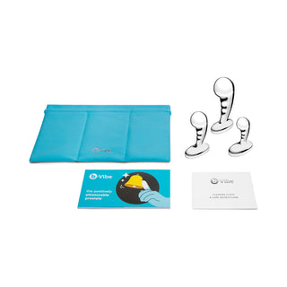 b-Vibe Stainless Steel P-Spot Plug Training Set - Horny Stoner