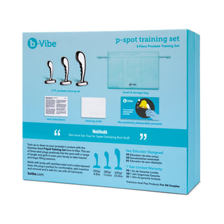 b-Vibe Stainless Steel P-Spot Plug Training Set - Horny Stoner