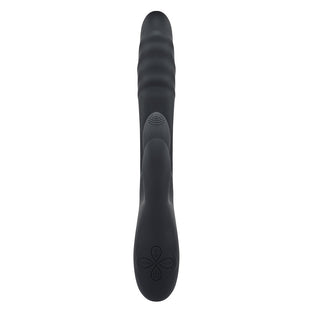Playboy Rapid Rabbit Rechargeable Silicone Dual Stimulation Vibrator Black - Horny Stoner