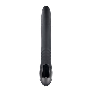 Playboy Rapid Rabbit Rechargeable Silicone Dual Stimulation Vibrator Black - Horny Stoner