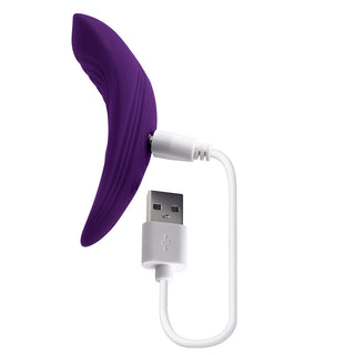 Playboy Our Little Secret Rechargeable Remote Controlled Silicone Underwear Vibrator Acai - Horny Stoner