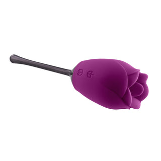 Playboy Petal Rechargeable Silicone Tongue Flicking Vibrator Wild Aster - Horny Stoner