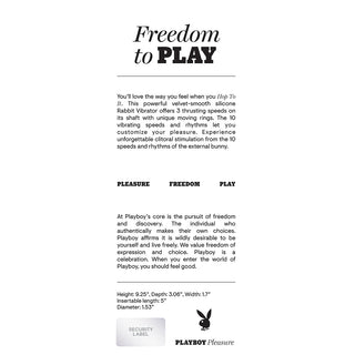 Playboy Hop To It Rechargeable Thrusting Silicone Dual Stimulation Vibrator Acai - Horny Stoner