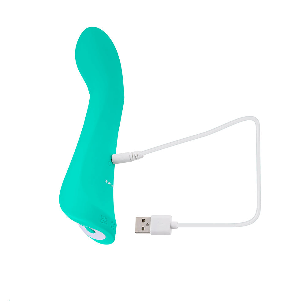 Evolved Come With Me Rechargeable 'Come Hither' Silicone Vibrator Green - Horny Stoner