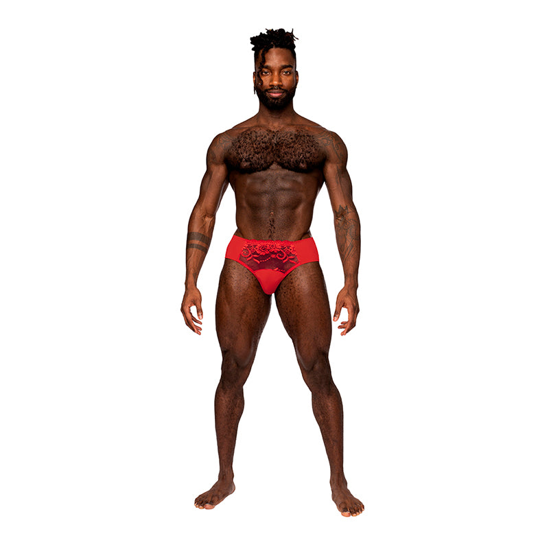 Male Power Sassy Lace Bikini Solid Pouch - Horny Stoner