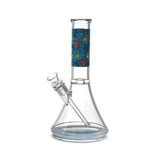 K. Haring Glass Beaker Water Pipe