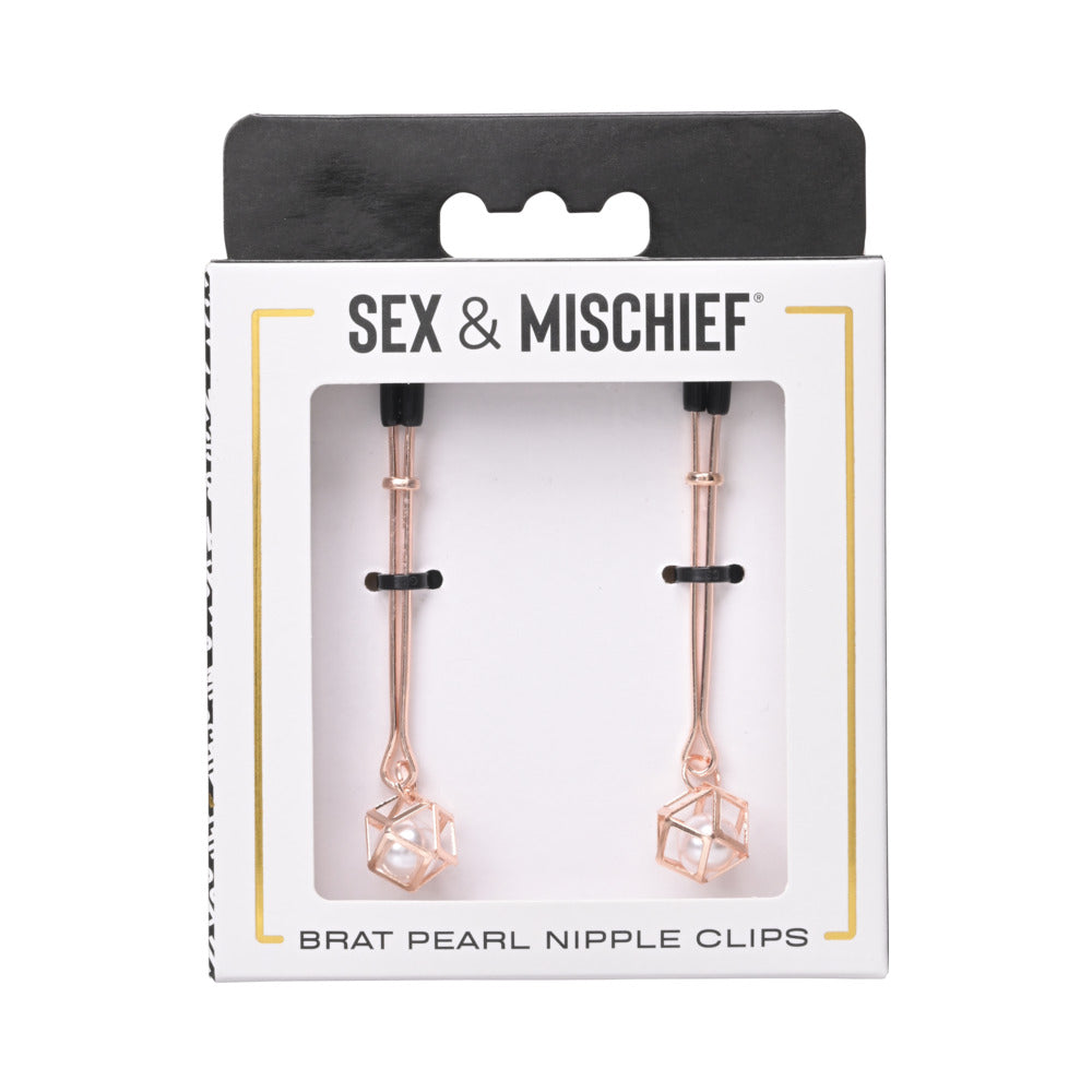 Sportsheets Sex & Mischief Brat Pearl Nipple Jewelry - Horny Stoner