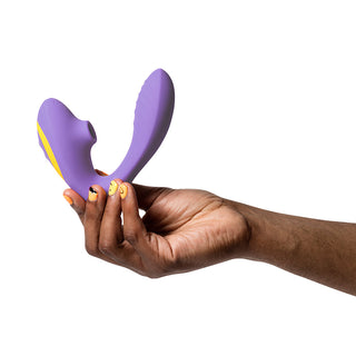 ROMP Reverb Rechargeable Silicone Clitoral and G-Spot Stimulator Purple - Horny Stoner