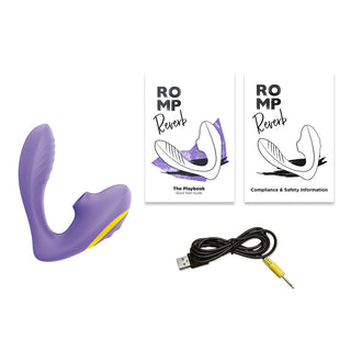ROMP Reverb Rechargeable Silicone Clitoral and G-Spot Stimulator Purple - Horny Stoner