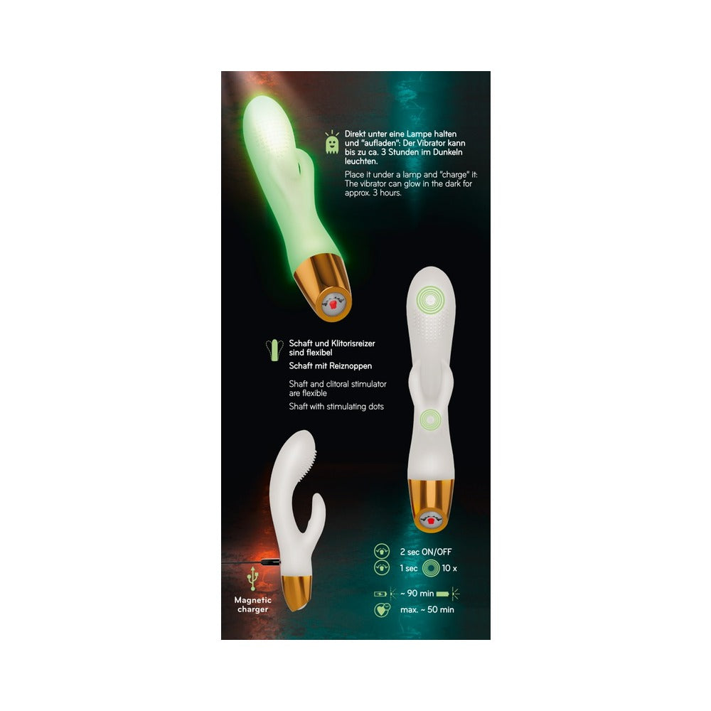 You2Toys Glow-in-the-Dark Rabbit Vibrator - Horny Stoner