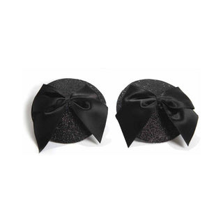 Bijoux Indiscrets Burlesque Pasties Glitter & Satin Bow - Horny Stoner