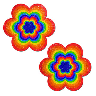 Pastease Rainbow Daisy Velvet Rainbow Flower Nipple Covers