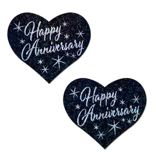 Pastease Happy Anniversary Heart Nipple Covers