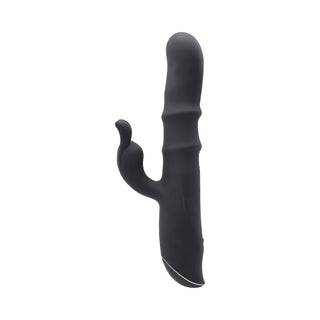 Evolved Ringmaster Rechargeable Dual Stim Vibe Silicone Black - Horny Stoner
