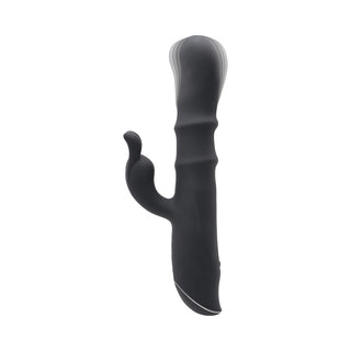 Evolved Ringmaster Rechargeable Dual Stim Vibe Silicone Black - Horny Stoner