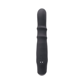 Evolved Ringmaster Rechargeable Dual Stim Vibe Silicone Black - Horny Stoner