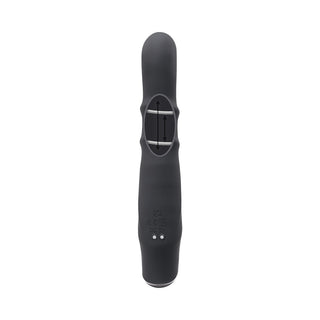 Evolved Ringmaster Rechargeable Dual Stim Vibe Silicone Black - Horny Stoner