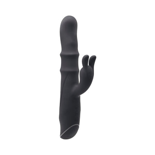 Evolved Ringmaster Rechargeable Dual Stim Vibe Silicone Black - Horny Stoner