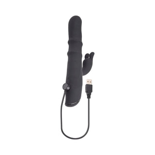Evolved Ringmaster Rechargeable Dual Stim Vibe Silicone Black - Horny Stoner