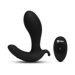 b-Vibe Expand Expanding and Vibrating Remote Control Plug Black - Horny Stoner