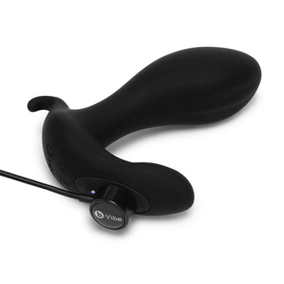 b-Vibe Expand Expanding and Vibrating Remote Control Plug Black - Horny Stoner