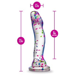 Neo Elite Hanky Panky 7.5 in. Glow-in-the-Dark Silicone Confetti Dildo - Horny Stoner