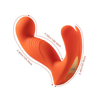 Honey Play Box Crave 3 G-spot Vibrator with Rotating Massage Head and Clit Tickler Orange - Horny Stoner