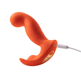 Honey Play Box Crave 3 G-spot Vibrator with Rotating Massage Head and Clit Tickler Orange - Horny Stoner