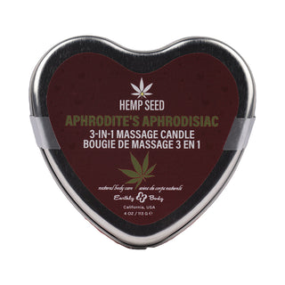 Earthly Body Hemp Seed 3-in-1 Valentines Day Candle Aphrodite's Aphrodisiac 4 oz. - Horny Stoner