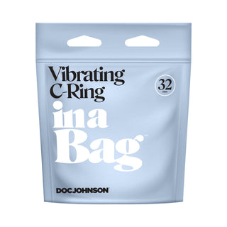 In A Bag Vibrating C-Ring Black - Horny Stoner