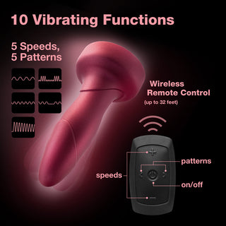 Anal Adventures Matrix Atomic Plug with Remote Martian Wine - Horny Stoner