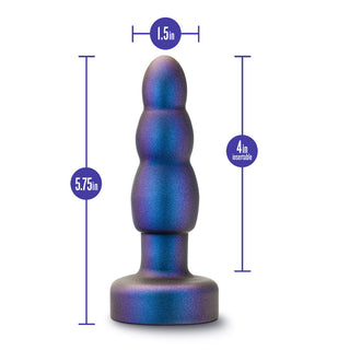 Anal Adventures Matrix Kinetik Plug with Remote Space Age Blue - Horny Stoner
