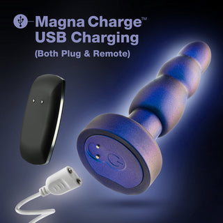 Anal Adventures Matrix Kinetik Plug with Remote Space Age Blue - Horny Stoner