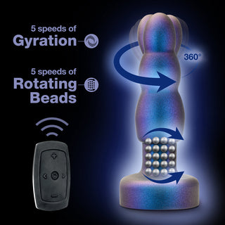 Anal Adventures Matrix Kinetik Plug with Remote Space Age Blue - Horny Stoner