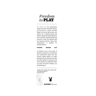 Playboy The Thrill Rechargeable Silicone Dual Stim Vibrator with Flapper Acai - Horny Stoner