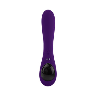 Playboy On Repeat Rechargeable Silicone Rotating Rabbit Vibrator Purple - Horny Stoner