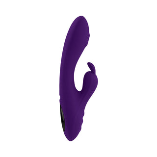 Playboy On Repeat Rechargeable Silicone Rotating Rabbit Vibrator Purple - Horny Stoner