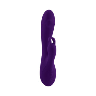 Playboy On Repeat Rechargeable Silicone Rotating Rabbit Vibrator Purple - Horny Stoner
