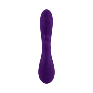 Playboy On Repeat Rechargeable Silicone Rotating Rabbit Vibrator Purple - Horny Stoner