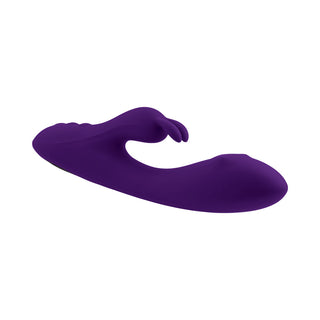 Playboy On Repeat Rechargeable Silicone Rotating Rabbit Vibrator Purple - Horny Stoner