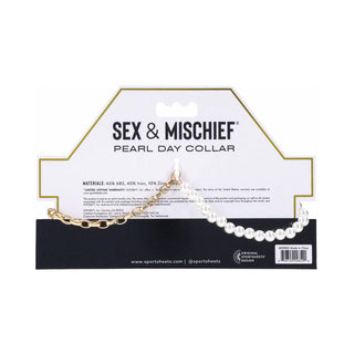 Sportsheets Sex & Mischief Pearl Day Collar - Horny Stoner