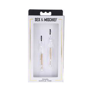 Sportsheets Sex & Mischief Pearl Nipple Ties - Horny Stoner