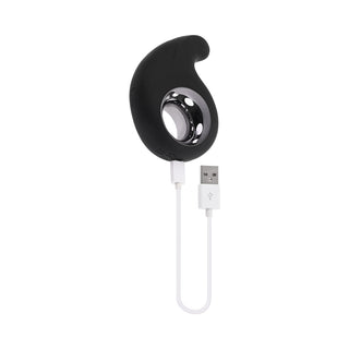 Playboy Ring My Bell Rechargeable Silicone Tapping Vibrator Black - Horny Stoner