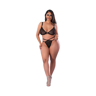 Magic Silk Glitz & Glam Bra and Thong Set - Horny Stoner