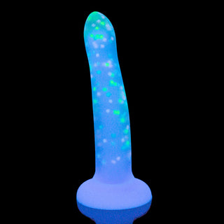 Addiction Rave 8 in. Bendable Glow-in-the-Dark Silicone Dildo Purple Confetti - Horny Stoner
