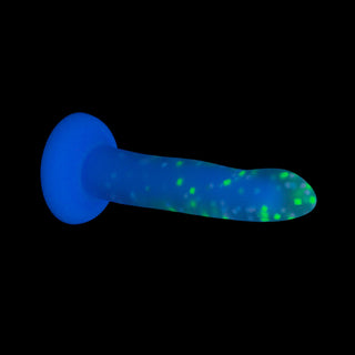 Addiction Rave 8 in. Bendable Glow-in-the-Dark Silicone Dildo Purple Confetti - Horny Stoner