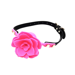 Ple'sur Flower Ball Gag Breathable Silicone Pink - Horny Stoner