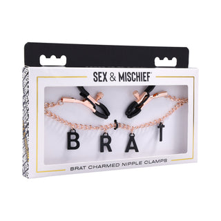 Sportsheets Sex & Mischief Brat Charmed Nipple Clamps - Horny Stoner