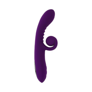 Playboy Curlicue Rechargeable Dual Stim Vibrator Silicone Acai - Horny Stoner